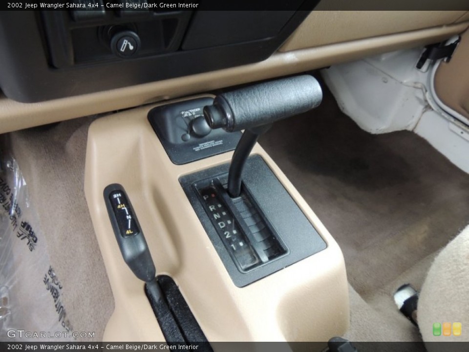 Camel Beige/Dark Green Interior Transmission for the 2002 Jeep Wrangler Sahara 4x4 #75159516