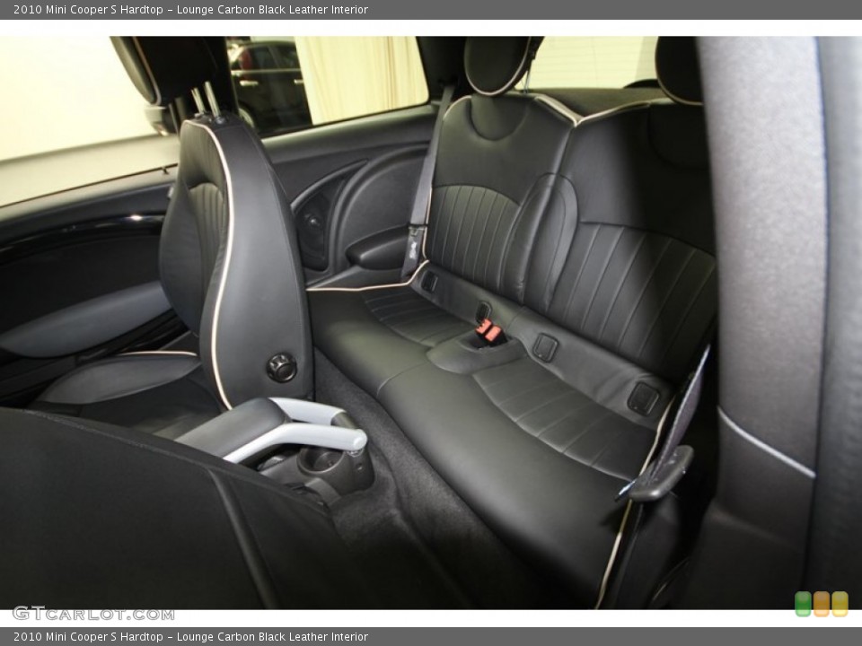 Lounge Carbon Black Leather Interior Rear Seat for the 2010 Mini Cooper S Hardtop #75160352