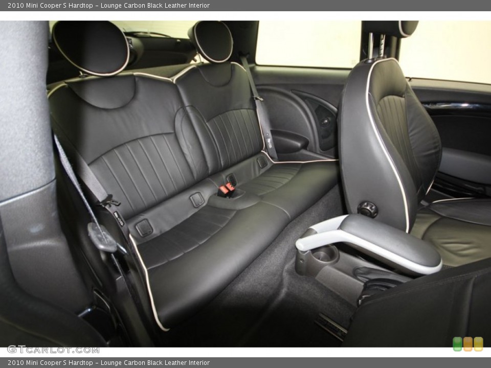 Lounge Carbon Black Leather Interior Rear Seat for the 2010 Mini Cooper S Hardtop #75160499