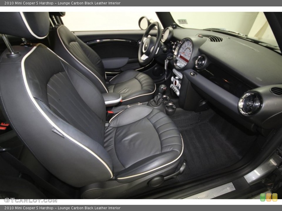Lounge Carbon Black Leather Interior Photo for the 2010 Mini Cooper S Hardtop #75160507