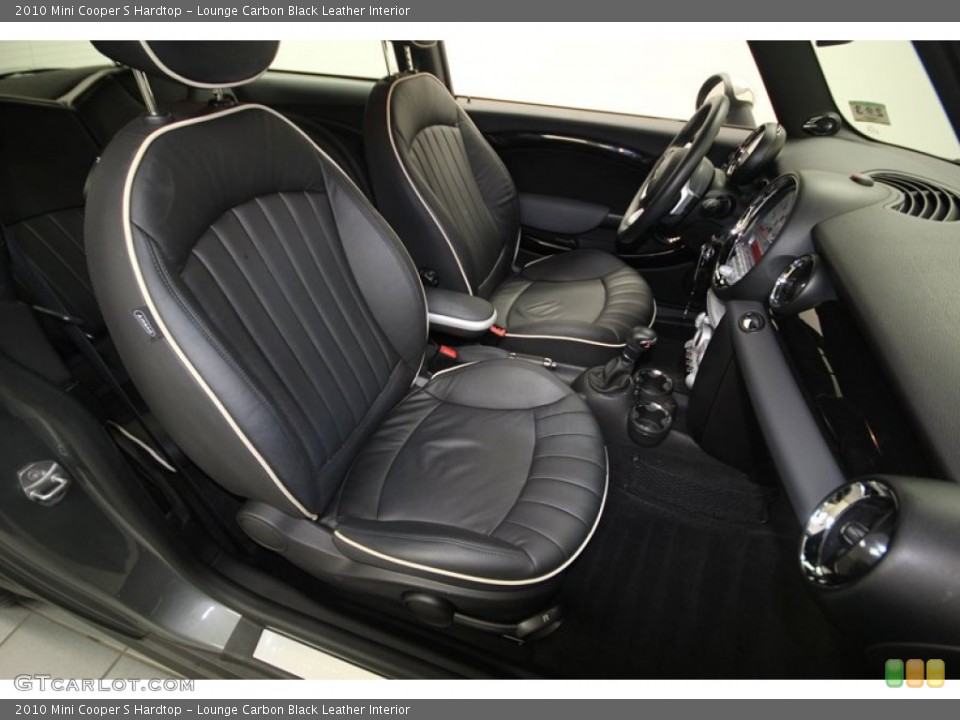 Lounge Carbon Black Leather Interior Front Seat for the 2010 Mini Cooper S Hardtop #75160516
