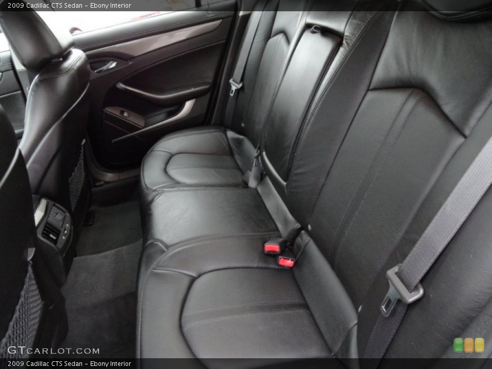 Ebony Interior Rear Seat for the 2009 Cadillac CTS Sedan #75170006