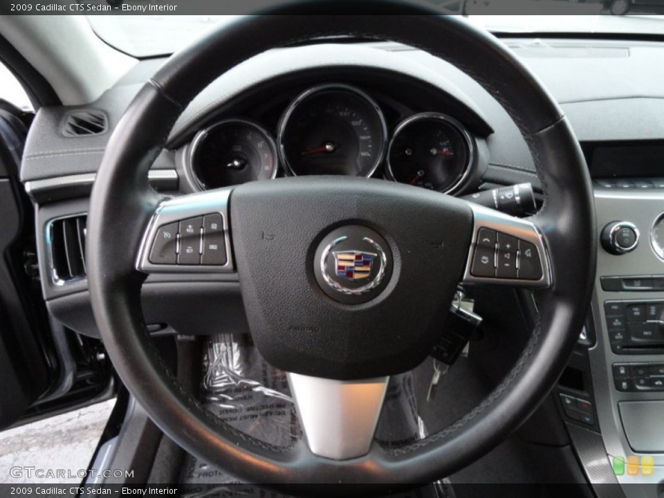 Ebony Interior Steering Wheel for the 2009 Cadillac CTS Sedan #75170025
