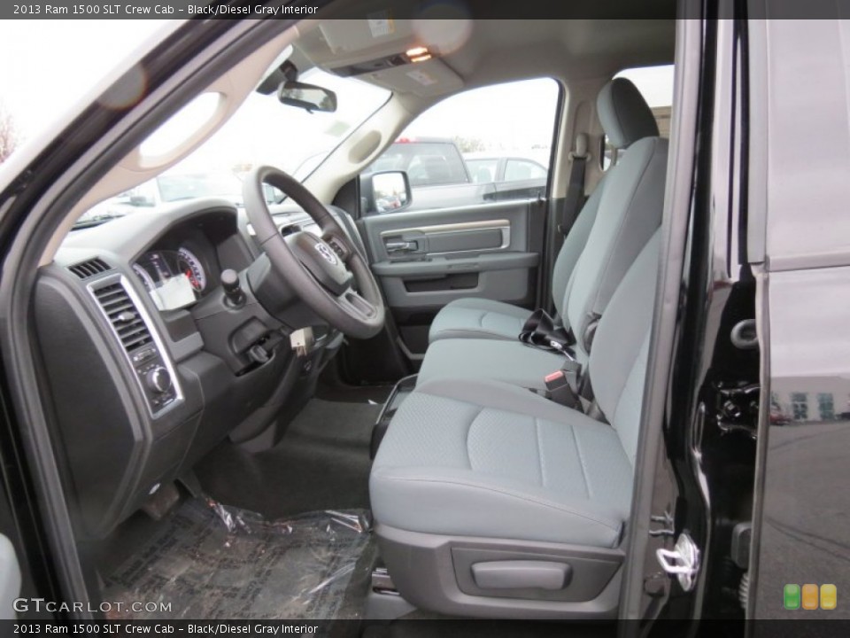 Black/Diesel Gray Interior Photo for the 2013 Ram 1500 SLT Crew Cab #75170693