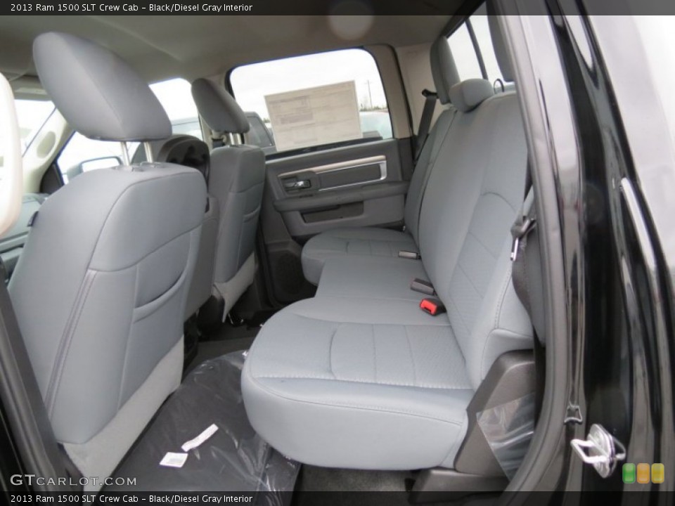 Black/Diesel Gray Interior Rear Seat for the 2013 Ram 1500 SLT Crew Cab #75170711