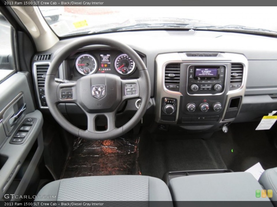 Black/Diesel Gray Interior Dashboard for the 2013 Ram 1500 SLT Crew Cab #75170727