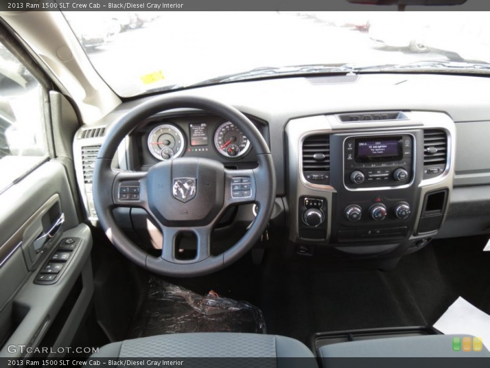 Black/Diesel Gray Interior Dashboard for the 2013 Ram 1500 SLT Crew Cab #75170906
