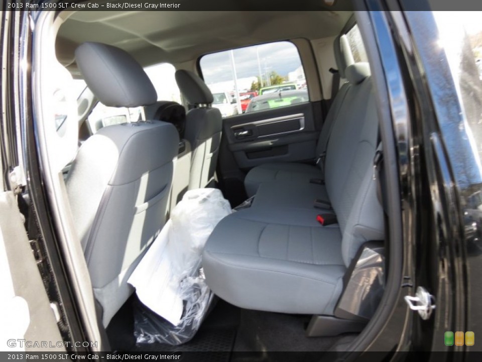 Black/Diesel Gray Interior Rear Seat for the 2013 Ram 1500 SLT Crew Cab #75170924