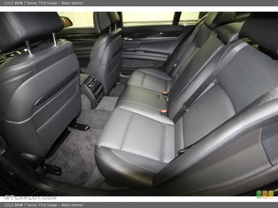 Black Interior Rear Seat for the 2013 BMW 7 Series 750i Sedan #75172025