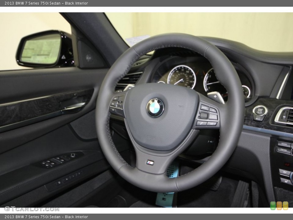 Black Interior Steering Wheel for the 2013 BMW 7 Series 750i Sedan #75172325