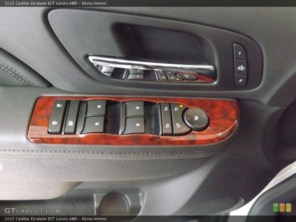 Ebony Interior Controls for the 2013 Cadillac Escalade EXT Luxury AWD #75174761