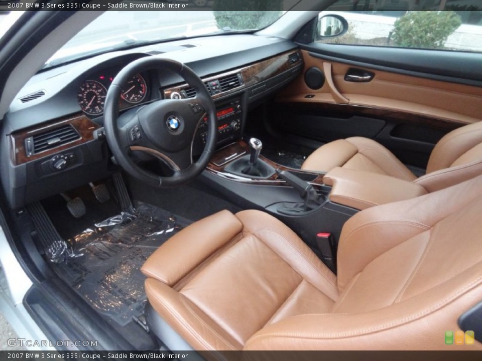 Saddle Brown/Black Interior Prime Interior for the 2007 BMW 3 Series 335i Coupe #75178333