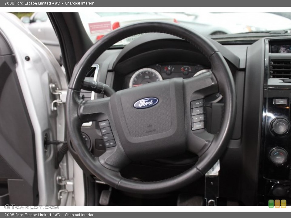 Charcoal Interior Steering Wheel for the 2008 Ford Escape Limited 4WD #75178880