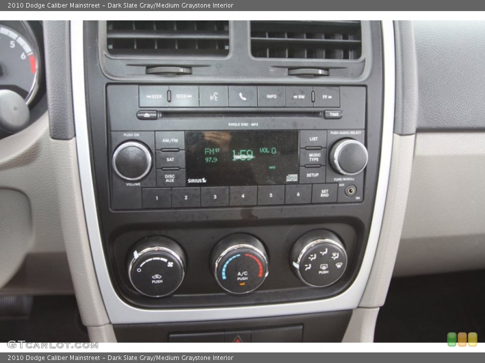 Dark Slate Gray/Medium Graystone Interior Controls for the 2010 Dodge Caliber Mainstreet #75179844
