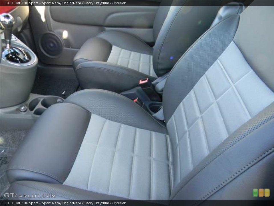 Sport Nero/Grigio/Nero (Black/Gray/Black) Interior Front Seat for the 2013 Fiat 500 Sport #75188936