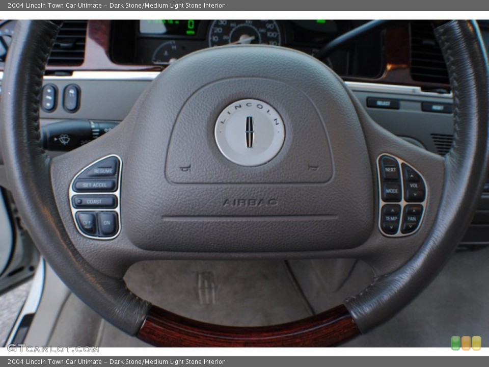 Dark Stone/Medium Light Stone Interior Steering Wheel for the 2004 Lincoln Town Car Ultimate #75190337