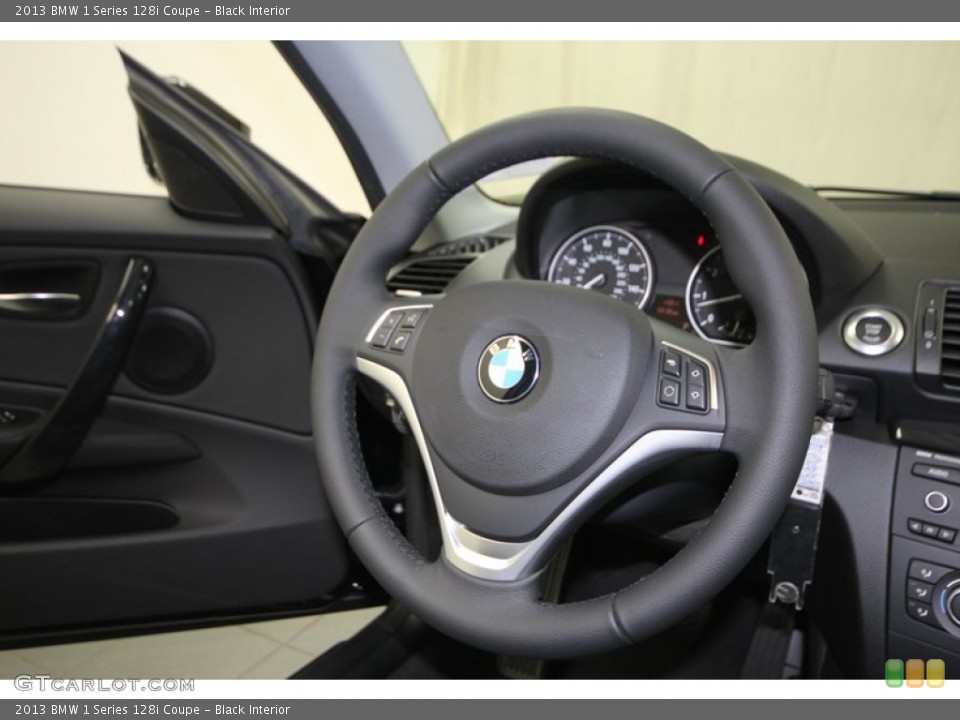 Black Interior Steering Wheel for the 2013 BMW 1 Series 128i Coupe #75191722