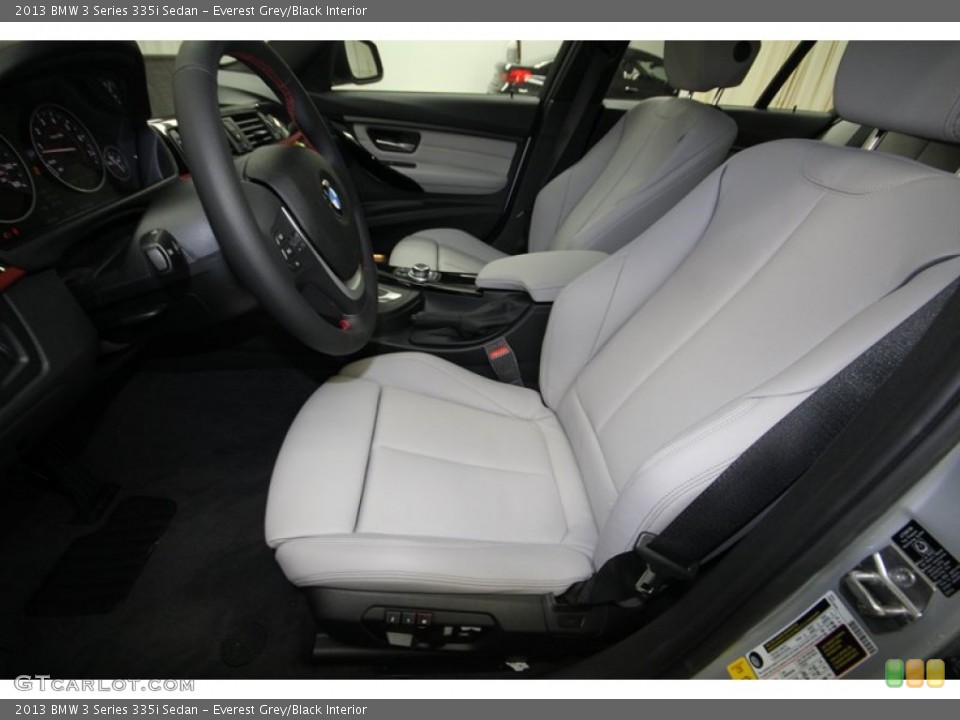 Everest Grey/Black Interior Front Seat for the 2013 BMW 3 Series 335i Sedan #75192220