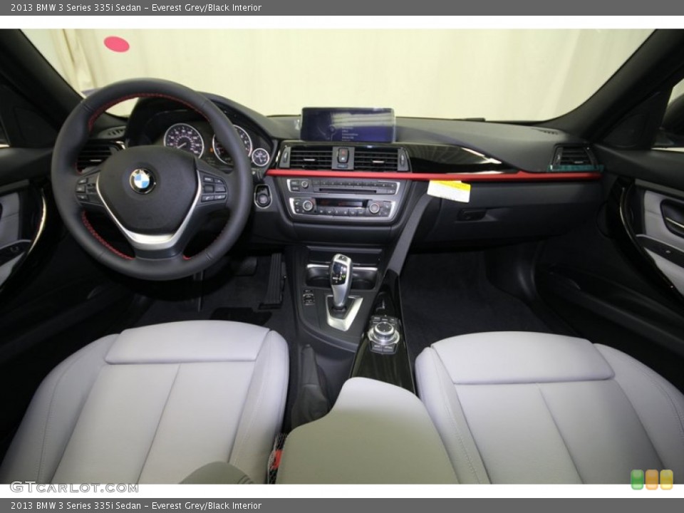Everest Grey/Black Interior Dashboard for the 2013 BMW 3 Series 335i Sedan #75192224