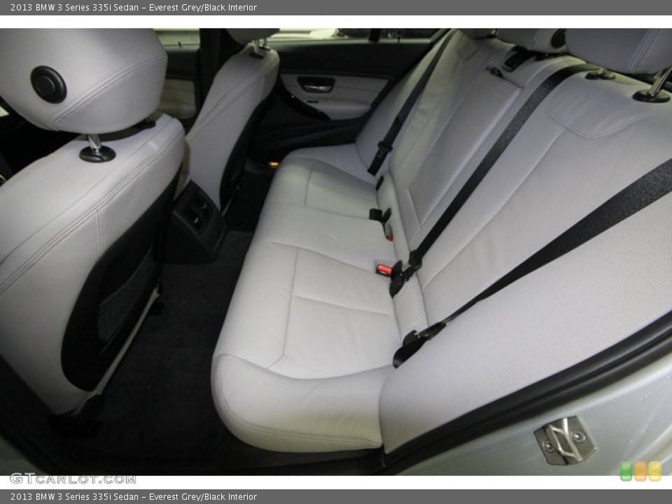 Everest Grey/Black Interior Rear Seat for the 2013 BMW 3 Series 335i Sedan #75192263