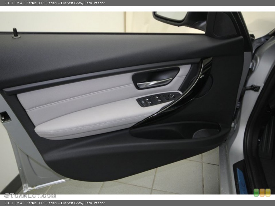 Everest Grey/Black Interior Door Panel for the 2013 BMW 3 Series 335i Sedan #75192269
