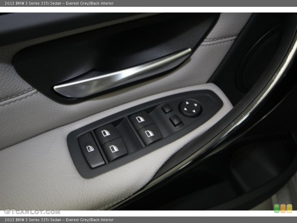 Everest Grey/Black Interior Controls for the 2013 BMW 3 Series 335i Sedan #75192275