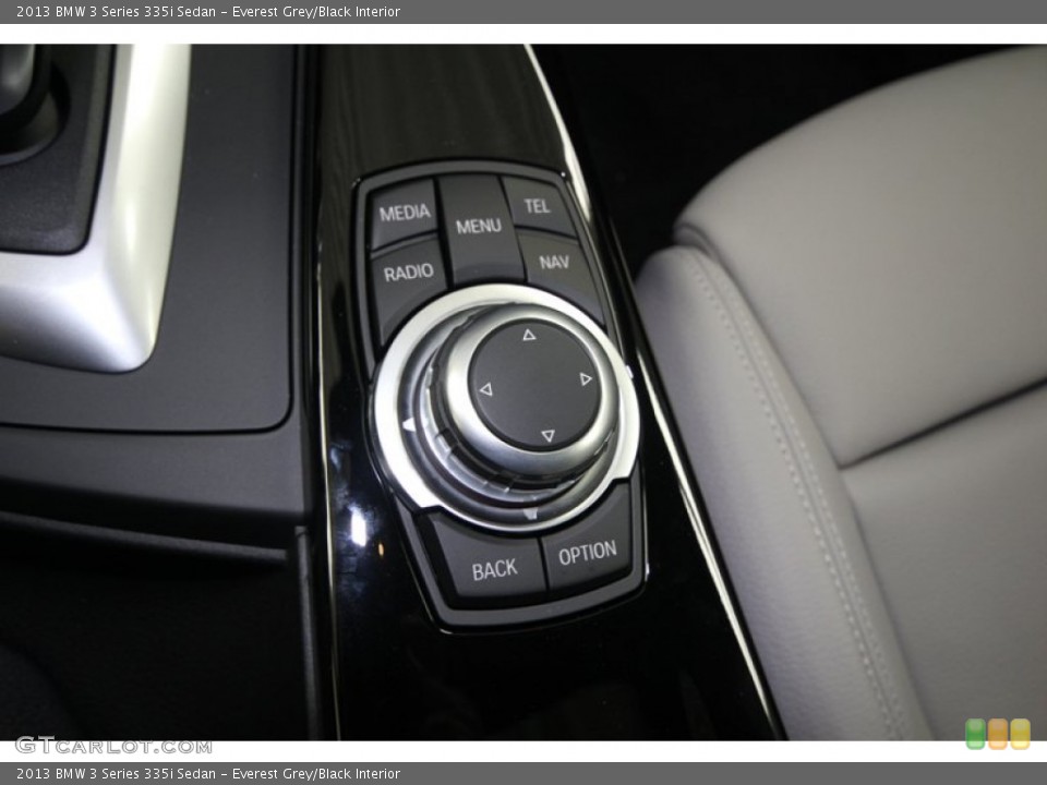 Everest Grey/Black Interior Controls for the 2013 BMW 3 Series 335i Sedan #75192308