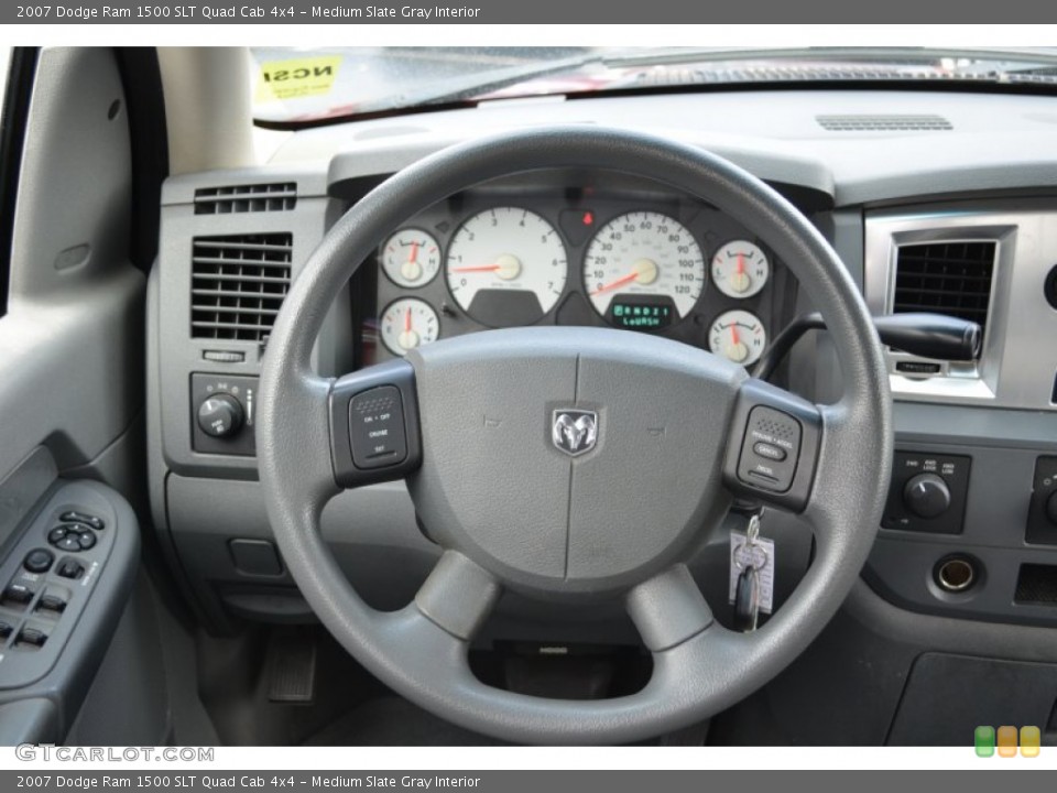 Medium Slate Gray Interior Steering Wheel for the 2007 Dodge Ram 1500 SLT Quad Cab 4x4 #75192843