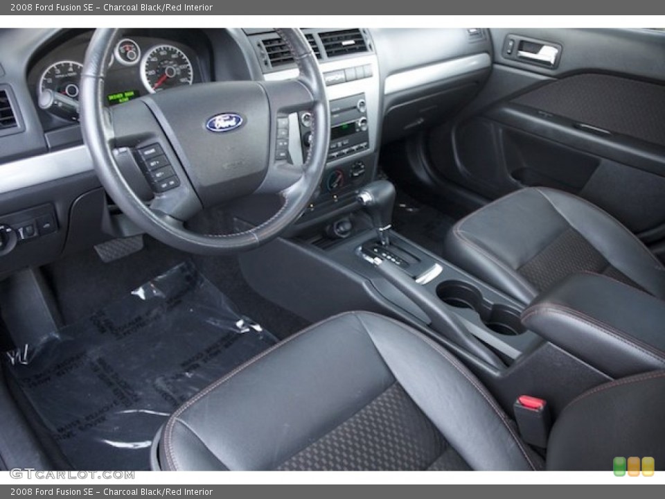 Charcoal Black/Red Interior Prime Interior for the 2008 Ford Fusion SE #75196390