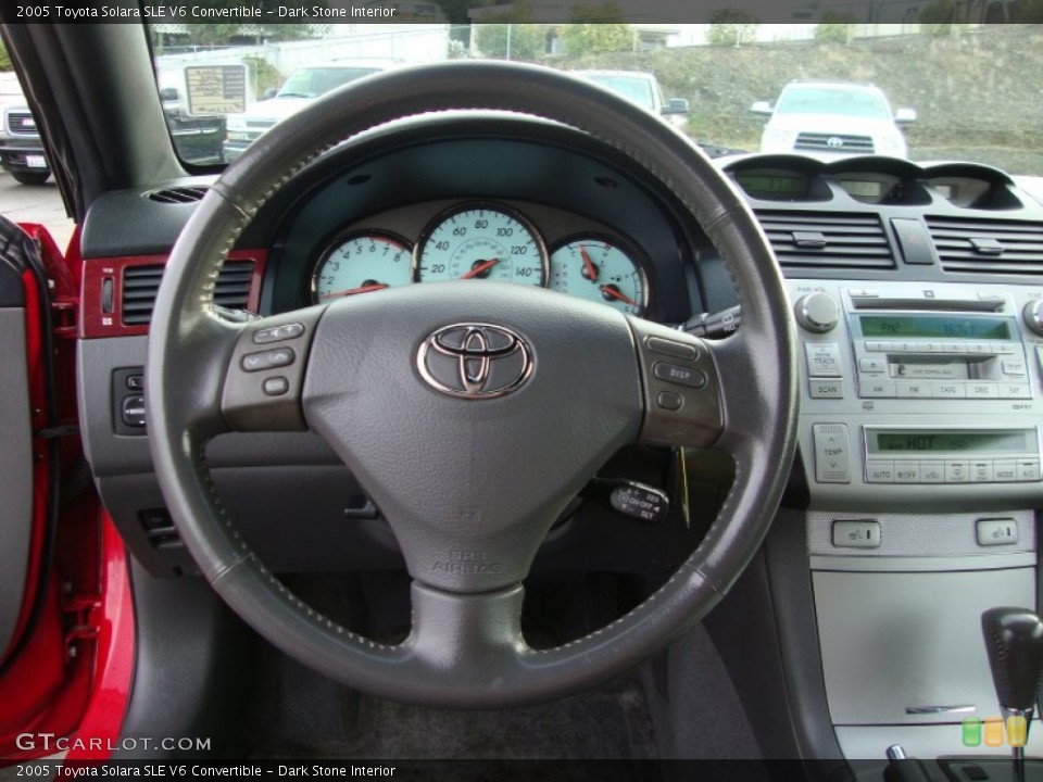 Dark Stone Interior Steering Wheel for the 2005 Toyota Solara SLE V6 Convertible #75197220