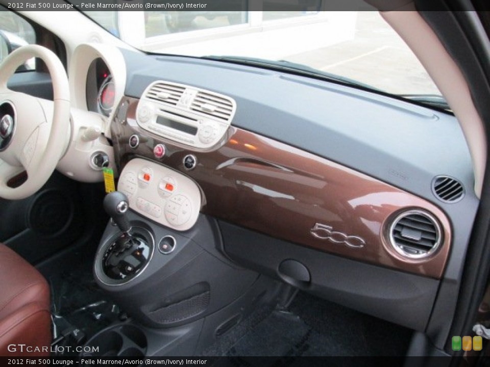 Pelle Marrone/Avorio (Brown/Ivory) Interior Dashboard for the 2012 Fiat 500 Lounge #75202947