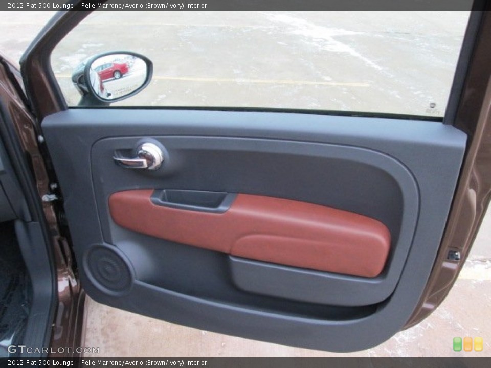Pelle Marrone/Avorio (Brown/Ivory) Interior Door Panel for the 2012 Fiat 500 Lounge #75203148
