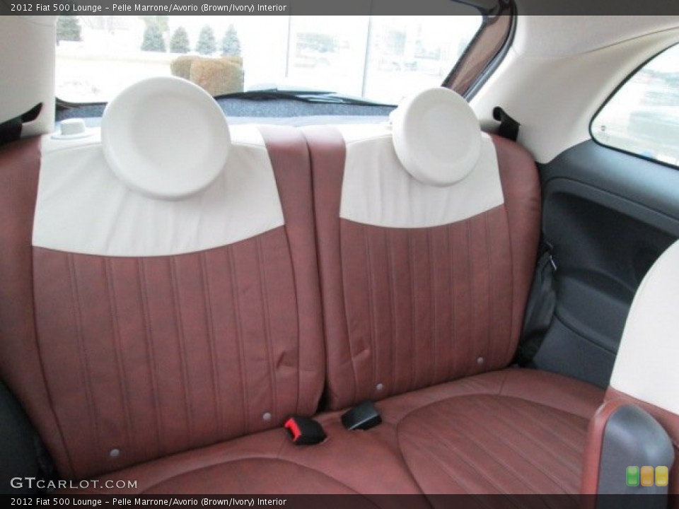 Pelle Marrone/Avorio (Brown/Ivory) Interior Rear Seat for the 2012 Fiat 500 Lounge #75203162