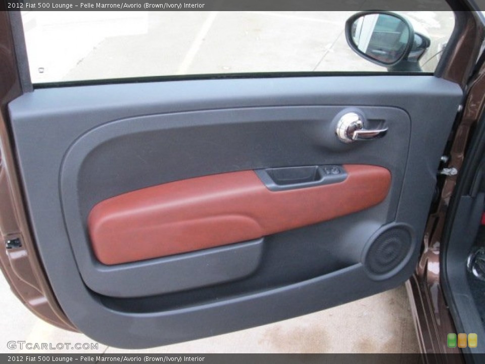 Pelle Marrone/Avorio (Brown/Ivory) Interior Door Panel for the 2012 Fiat 500 Lounge #75203214