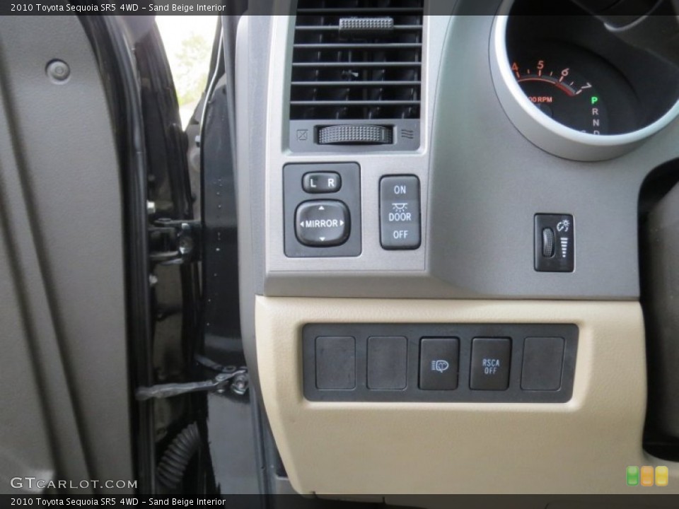 Sand Beige Interior Controls for the 2010 Toyota Sequoia SR5 4WD #75205605