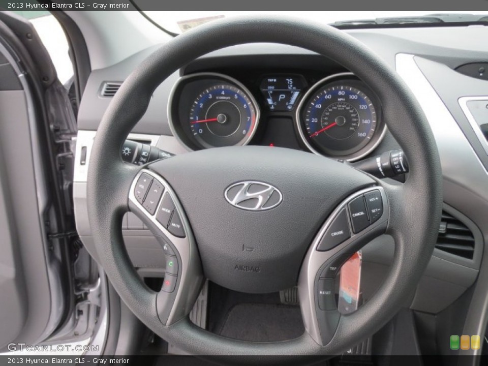 Gray Interior Steering Wheel for the 2013 Hyundai Elantra GLS #75207089