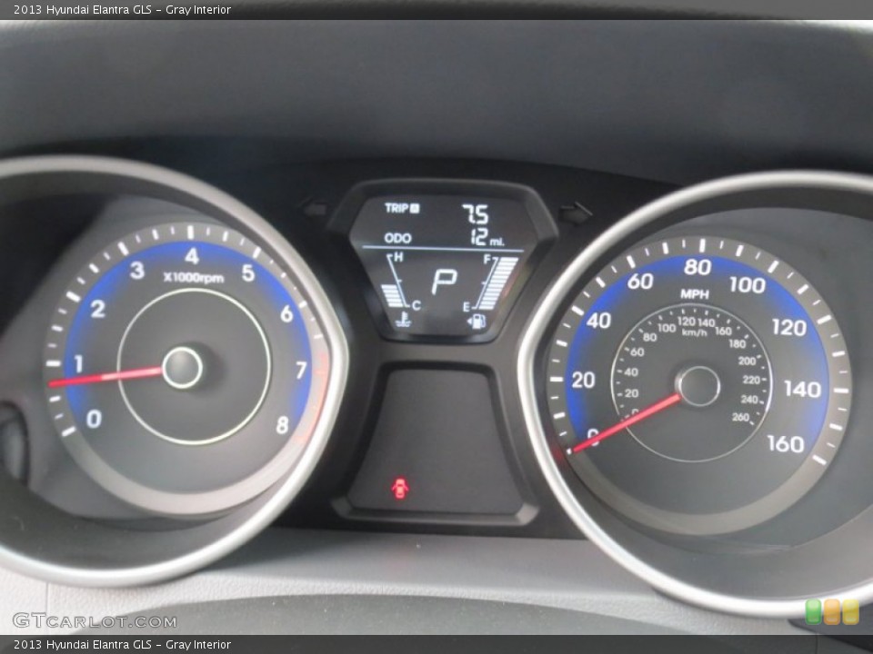 Gray Interior Gauges for the 2013 Hyundai Elantra GLS #75207109