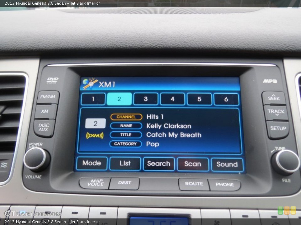 Jet Black Interior Controls for the 2013 Hyundai Genesis 3.8 Sedan #75207999