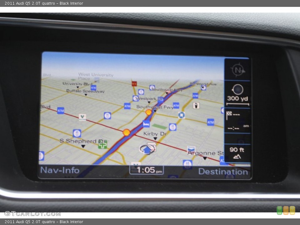 Black Interior Navigation for the 2011 Audi Q5 2.0T quattro #75210456
