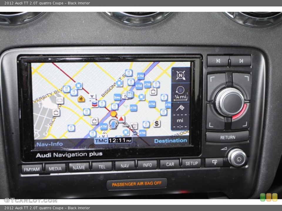 Black Interior Navigation for the 2012 Audi TT 2.0T quattro Coupe #75213310