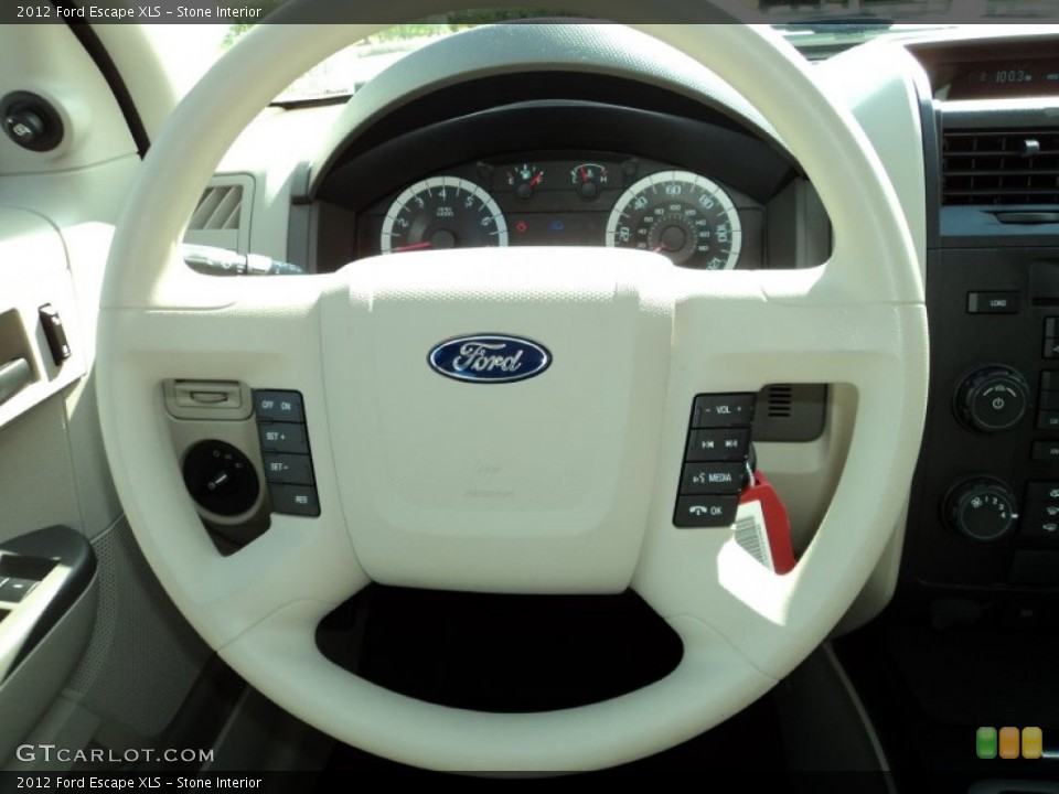 Stone Interior Steering Wheel for the 2012 Ford Escape XLS #75214017
