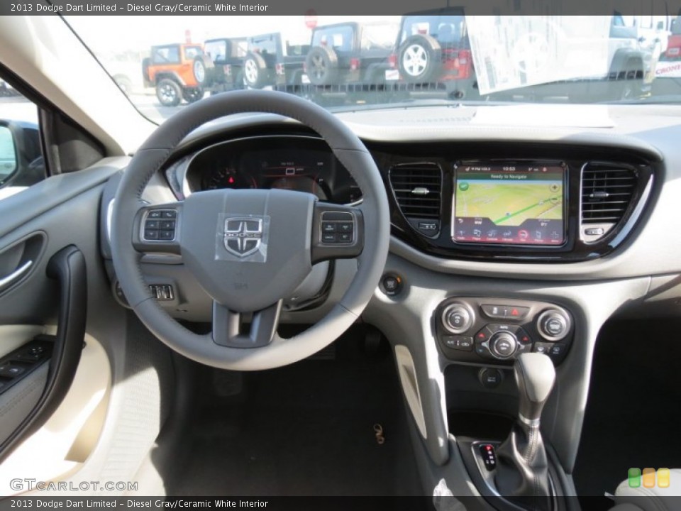 Diesel Gray/Ceramic White Interior Dashboard for the 2013 Dodge Dart Limited #75215421