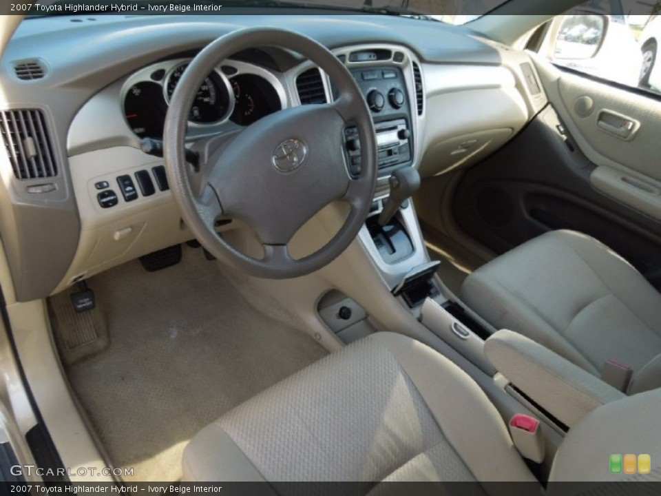 Ivory Beige Interior Prime Interior for the 2007 Toyota Highlander Hybrid #75217229