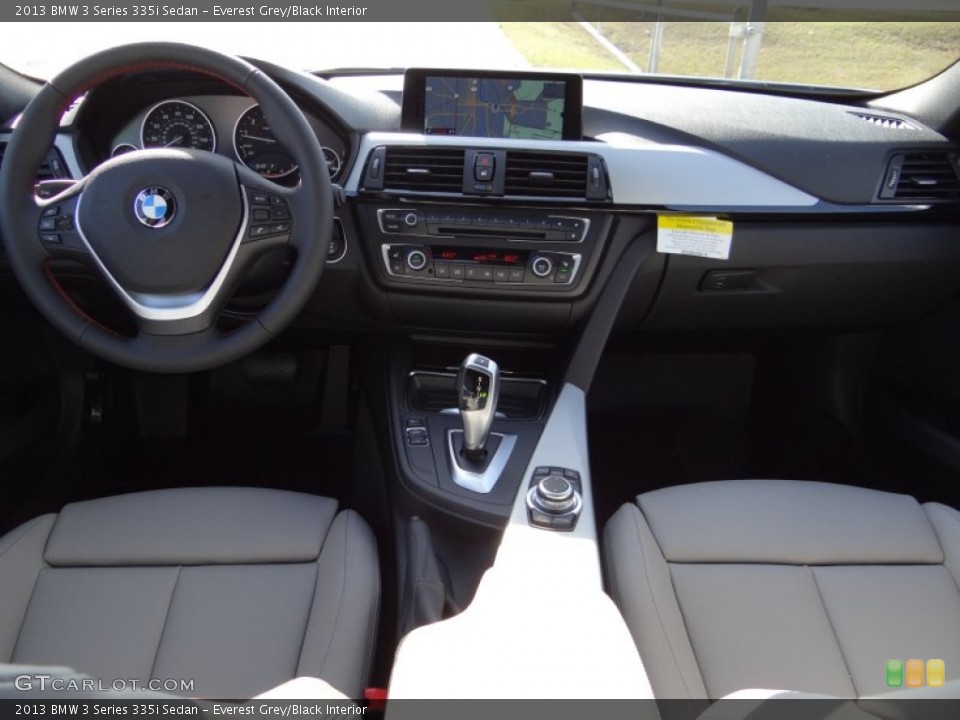 Everest Grey/Black Interior Dashboard for the 2013 BMW 3 Series 335i Sedan #75217887