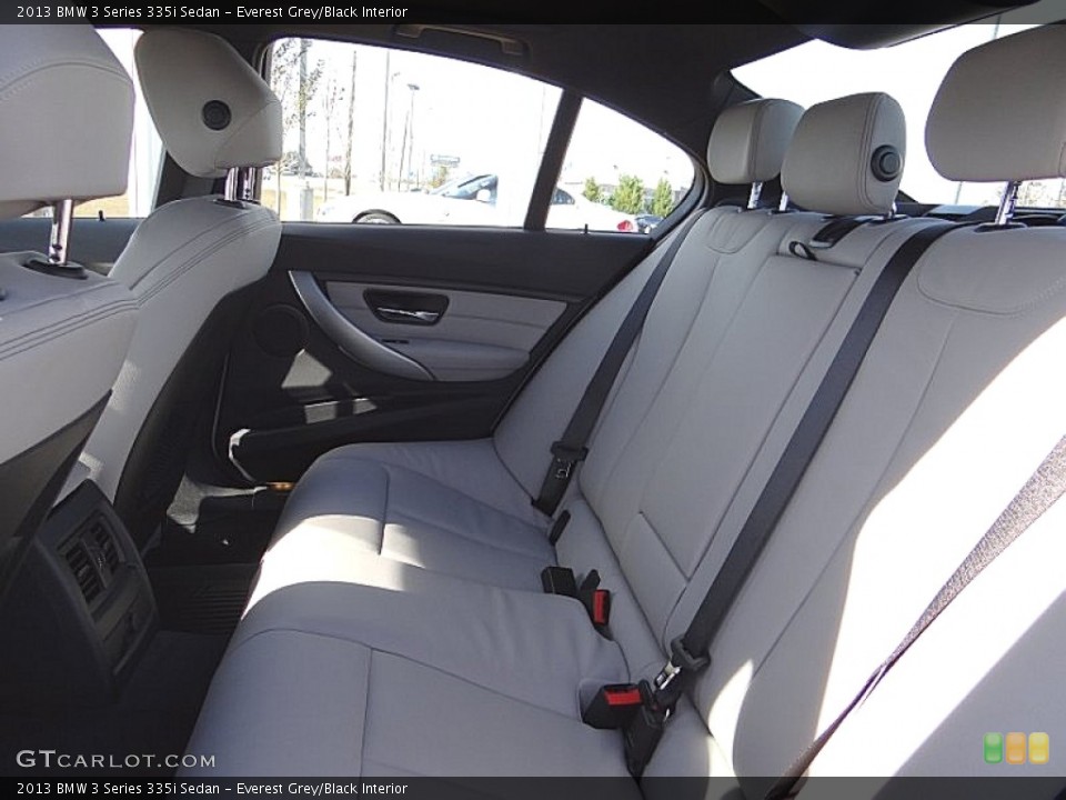 Everest Grey/Black Interior Rear Seat for the 2013 BMW 3 Series 335i Sedan #75217966
