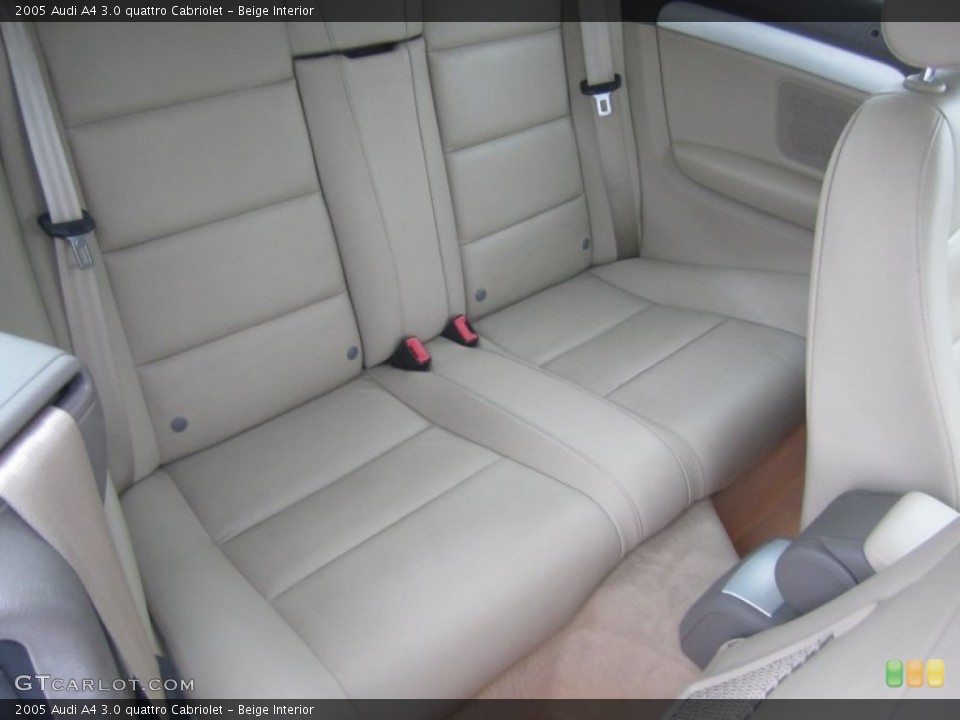 Beige Interior Rear Seat for the 2005 Audi A4 3.0 quattro Cabriolet #75220931