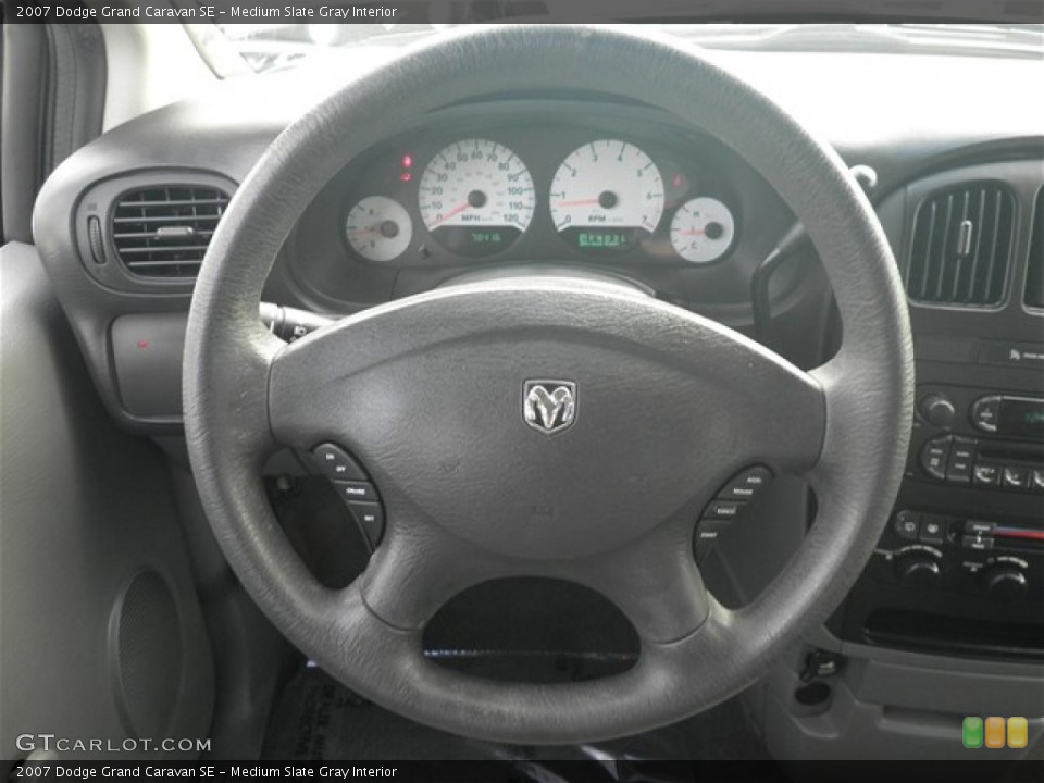 Medium Slate Gray Interior Steering Wheel for the 2007 Dodge Grand Caravan SE #75224970