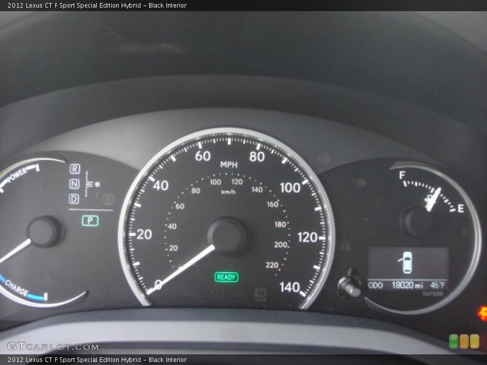 Black Interior Gauges for the 2012 Lexus CT F Sport Special Edition Hybrid #75227679