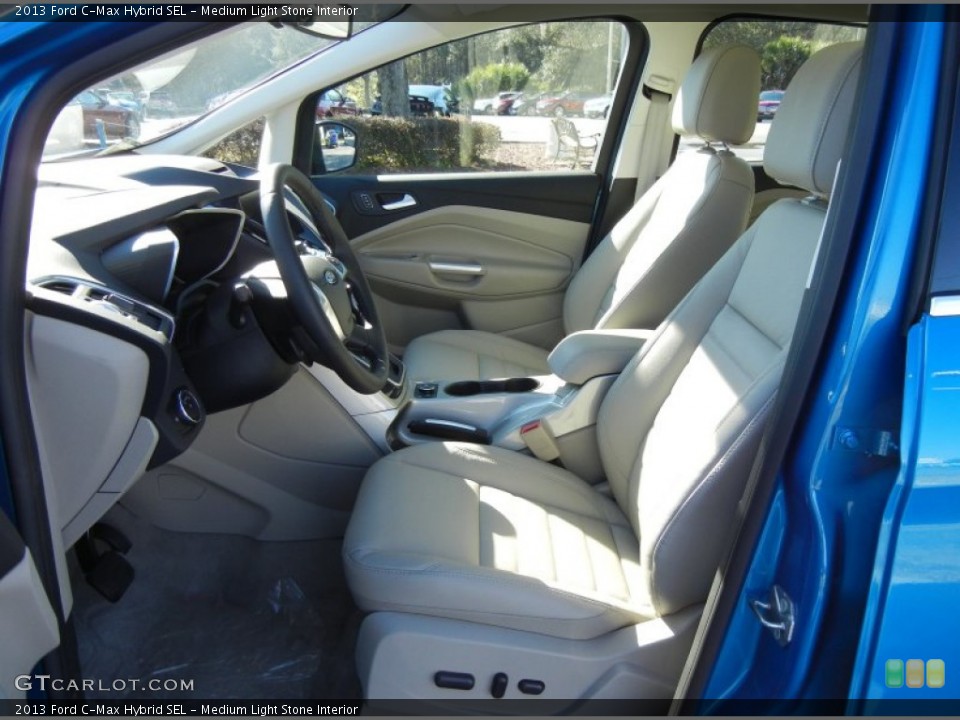 Medium Light Stone Interior Front Seat for the 2013 Ford C-Max Hybrid SEL #75227778