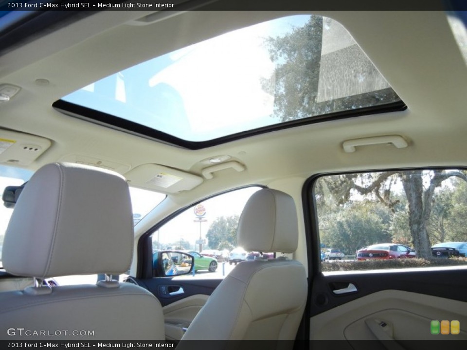 Medium Light Stone Interior Sunroof for the 2013 Ford C-Max Hybrid SEL #75227835